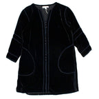 Caramel Delves Kaftan in Black Velvet