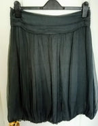 Burberry Black Chiffon Pleated Skirt