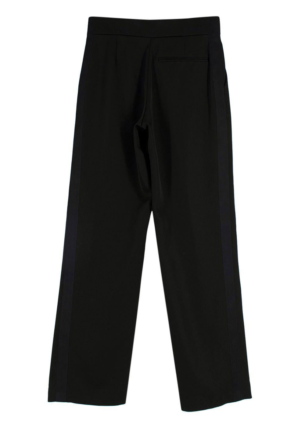 Loewe Black Satin Tailored Trousers