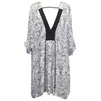Animale black and white pattern top