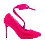 Off White Pink Shearling Pumps