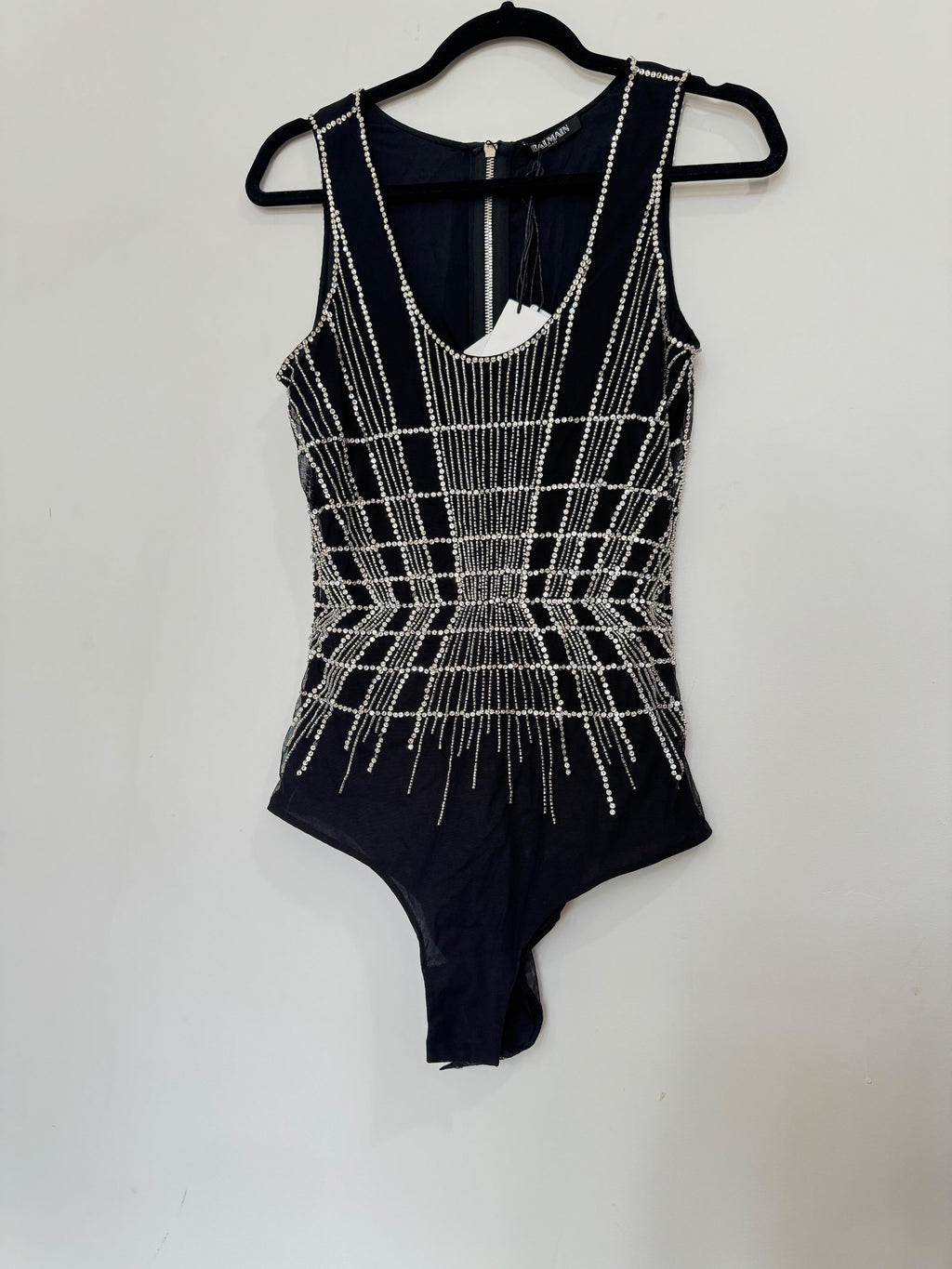 Embellished Black Bodysuit