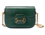 Gucci Emerald Green Horsebit 1955 Lizard Mini Bag