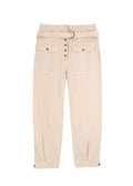Ulla Johnson Beige Oliver High Rise Belted Trousers