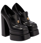 Versace Black Platform Loafers