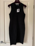 T by Alexander Wang Ribbed Black Mini Dress