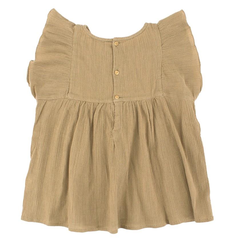Bonpoint Girls 4Y Light Brown Crepon Blouse
