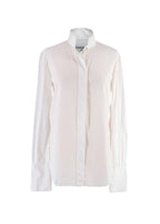Vintage High Neck Button Up Cotton Shirt
