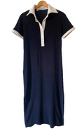 Giuliva Heritage Navy Towelling Dress