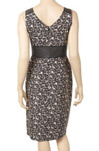 Laurel Cream, Brown & Black Graphic print pencil dress.