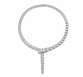 Full Diamond And White Gold  Serpenti Viper Necklace