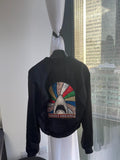Saint Laurent Black Sequin Sweet Dreams Shark Bomber Jacket