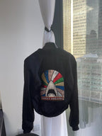 Saint Laurent Black Sequin Sweet Dreams Shark Bomber Jacket
