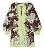 Valentino Floral Print Silk Mini Dress