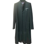 Armani Jeans Single Breasted Black Zip Detail Coat