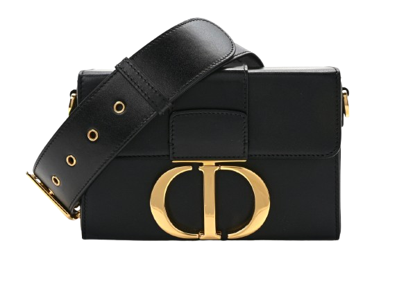 Small Black Leather Montaigne 30 Bag
