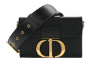 Small Black Leather Montaigne 30 Bag