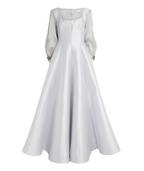 Alexis Mabille Piqué Organza-Sleeve Gown