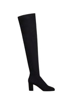 Golden Walk Over the Knee Black Stretch Boots