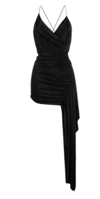 Alexandre Vauthier Draped Black Mini Dress