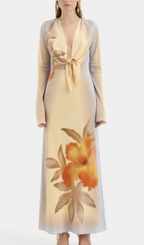 SIR. Metallic Silk Sorrento Maxi Dress