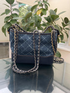 Chanel Small Denim and Calfskin Gabrielle Hobo