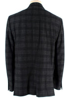 Pretty Green Charcoal Double Breasted Checked Blazer
