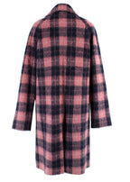 Louis Vuitton Pink & Blue Mohair Single Breasted Coat