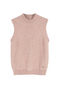 Hermes Blush Pink Ribbed Cashmere Sleeveless Jumper