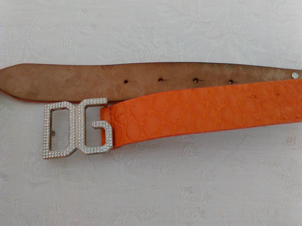 Dolce & Gabbana Leather Belt Swarovski Embellished