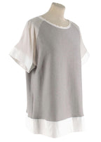 Fabiana Filippi Knit & Mesh Beaded Top