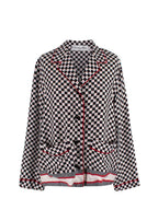 Dior Black and White Check Heart Silk Shirt