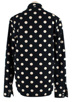 Saint Laurent Black Polka Dot Cotton Shirt Jacket