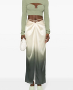 Nanushka  Ombré Satin Maxi Skirt