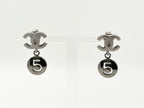 Chanel Number 5 Logo Earrings