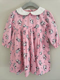 Pink Kitten Printed Cotton Dress