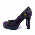 Gucci Barclay Purple Leather Platform Pumps