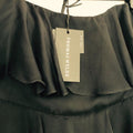 Silk Black Tiered Strapless Dress