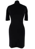 Black Stretch Knit Bustier Cut-Out Mini Dress