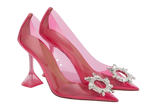 Amina Muaddi Pink Begum Crystal Embellished PVC Pumps