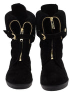 Burberry Black Stanmore Shearling Lined Boots