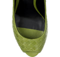 BOTTEGA VENETA Intrecciato leather peep-toe pumps