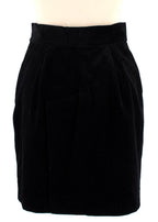 Bella Freud black corduroy mini skirt