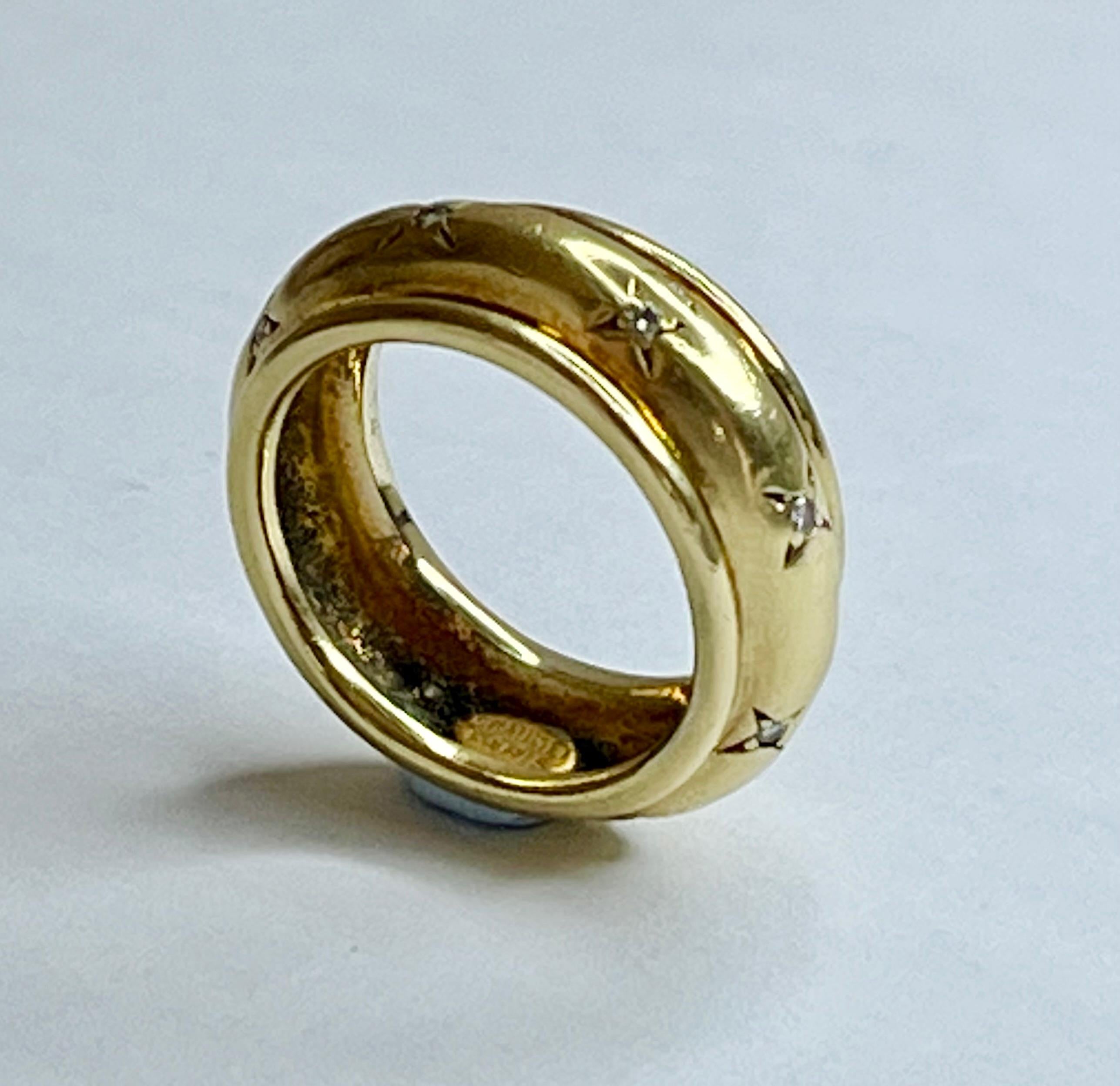 Chaumet 18ct Yellow Gold And Diamonds Eternity Band Size N
