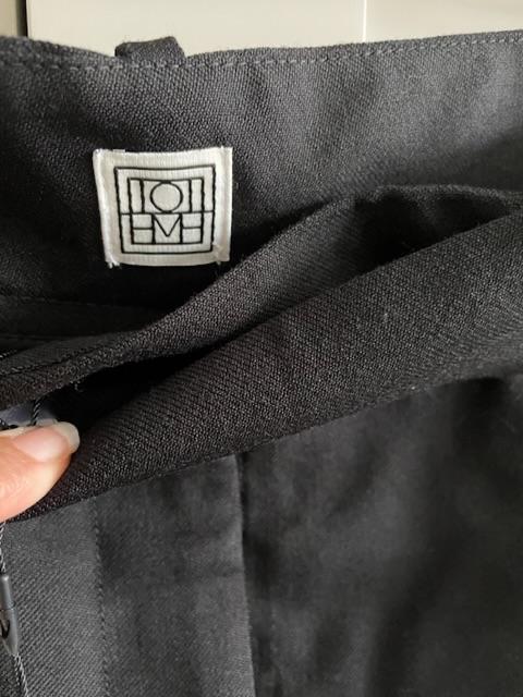 Black Wool Deep Pleat Trousers