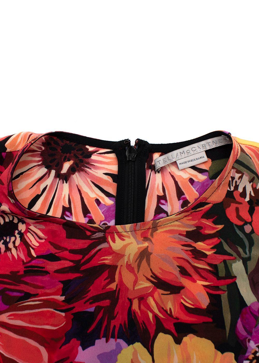 Stella McCartney Floral-Print Silk Crepe De Chine Midi Dress