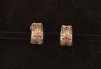 Links of London Pink Sapphire & Diamond Yellow Gold Earrings