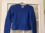 Ferragamo Blue Cotton/Silk Blend Sweater