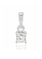 Princess Cut White Gold Pendant