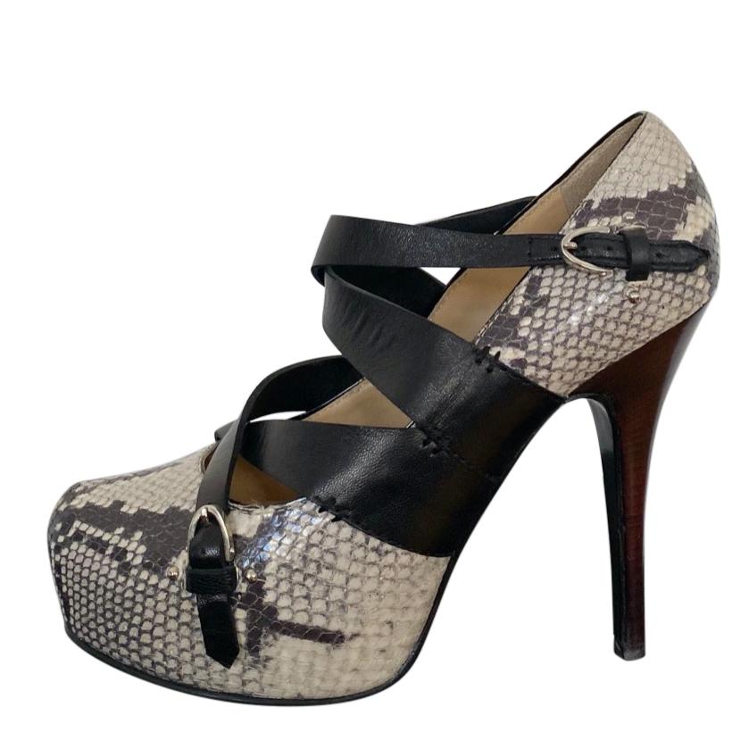 Vicini Python & Leather Pumps